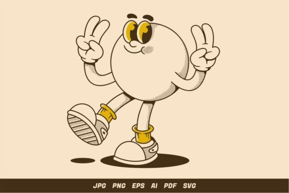 Ball Head Character with Peace Sign: A Designer's Review