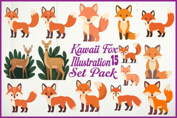 Kawaii Fox Illustration: A Designer's Review for Embroidery