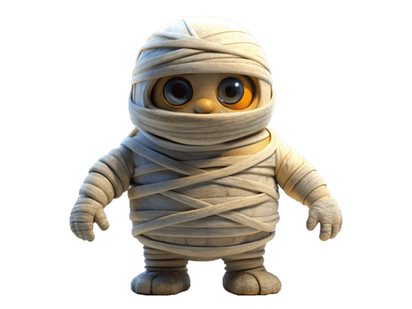Review: Cartoon Mummy Monster Watercolor PNG for Embroidery