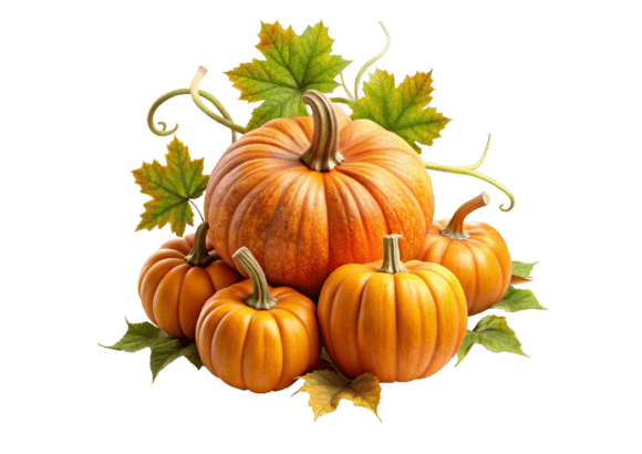 Review: Watercolor Pumpkin with Leaves PNG for Embroidery