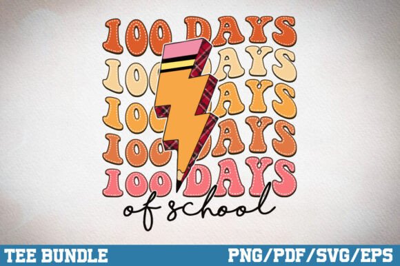 Reviewing the 100 Days of School Pencil Groovy Design