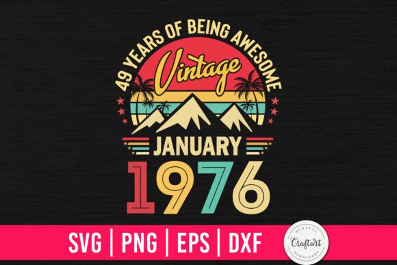 Vintage 1976 January 49th Birthday: A Designer's Review