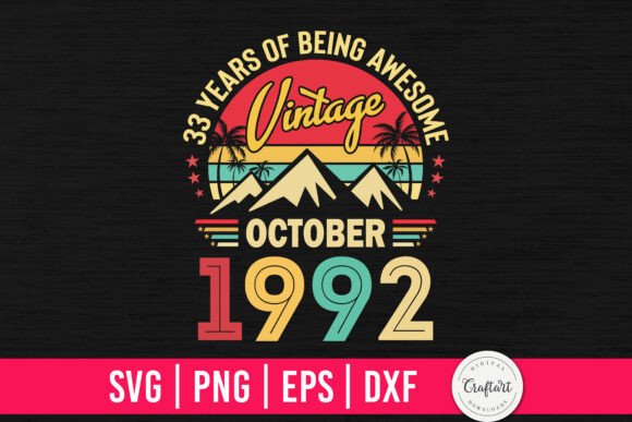 Vintage 1992 October 33th Birthday Design Review