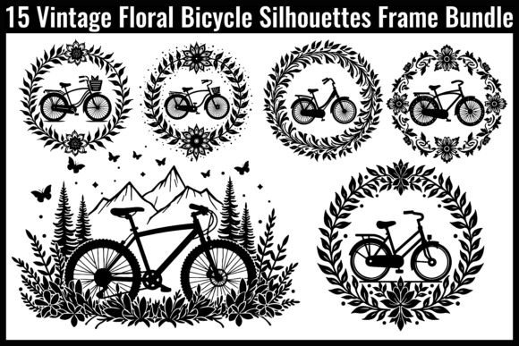 Vintage Floral Bicycle Silhouettes Frame8 Review